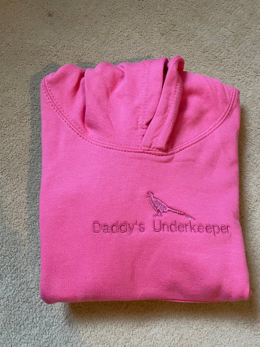 Embroidered Daddy’s underkeeper pheasant hoodie