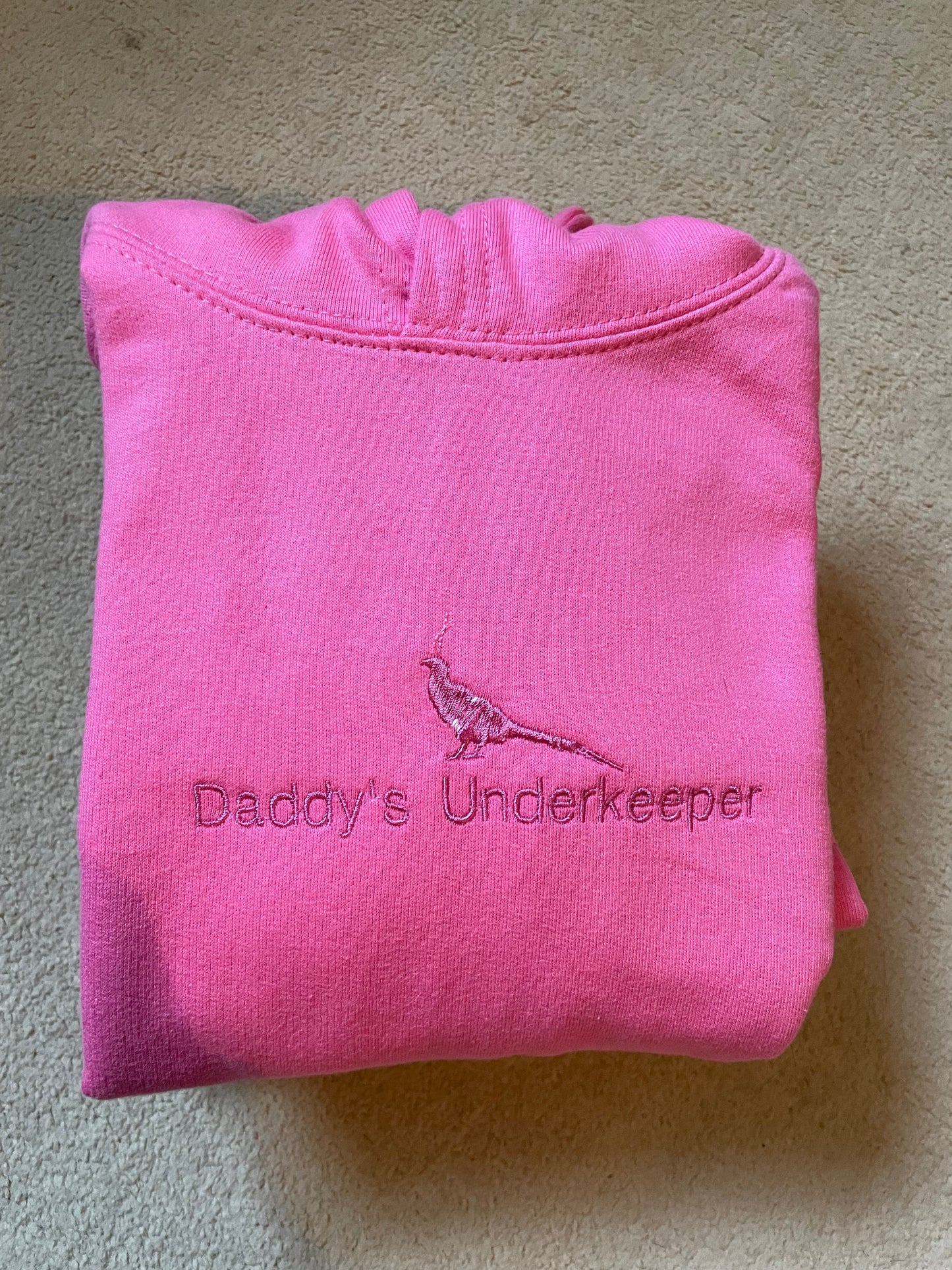 Embroidered Daddy’s underkeeper pheasant hoodie