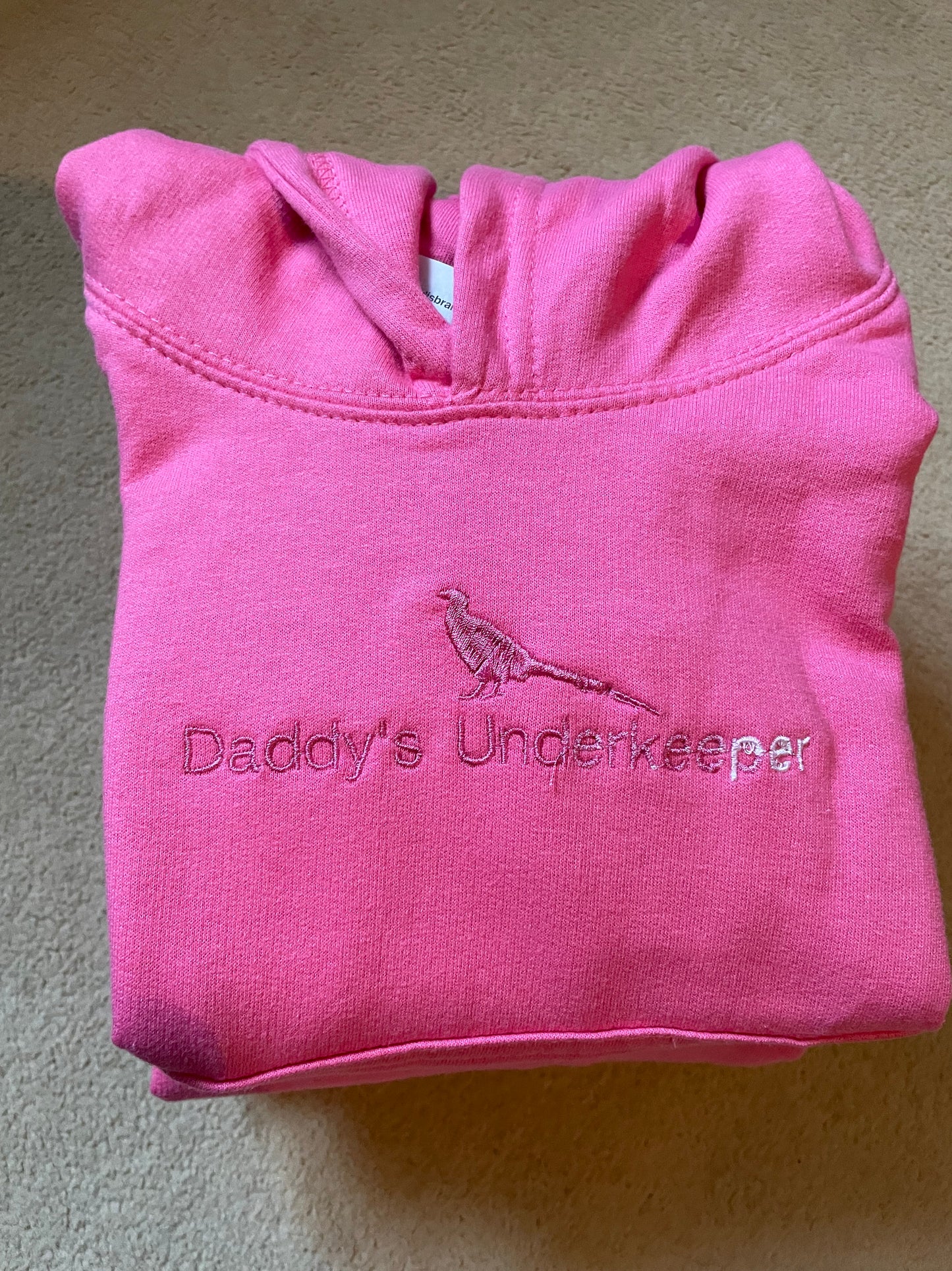 Embroidered Daddy’s underkeeper pheasant hoodie